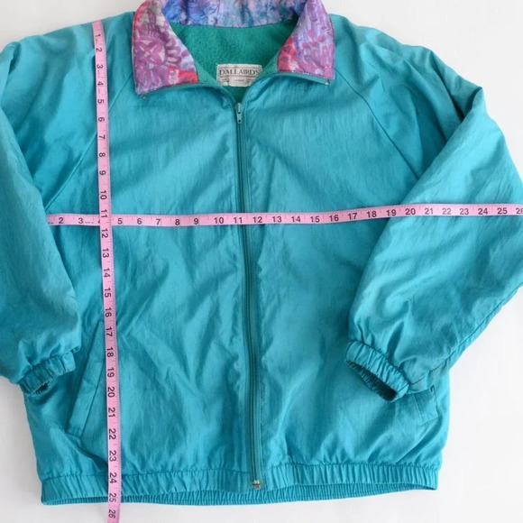 Vintage  D'Allairds Vintage Teal Zip Up Windbreaker - Picture 5 of 15